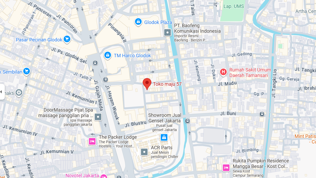 Peta Lokasi Toko Maju 57